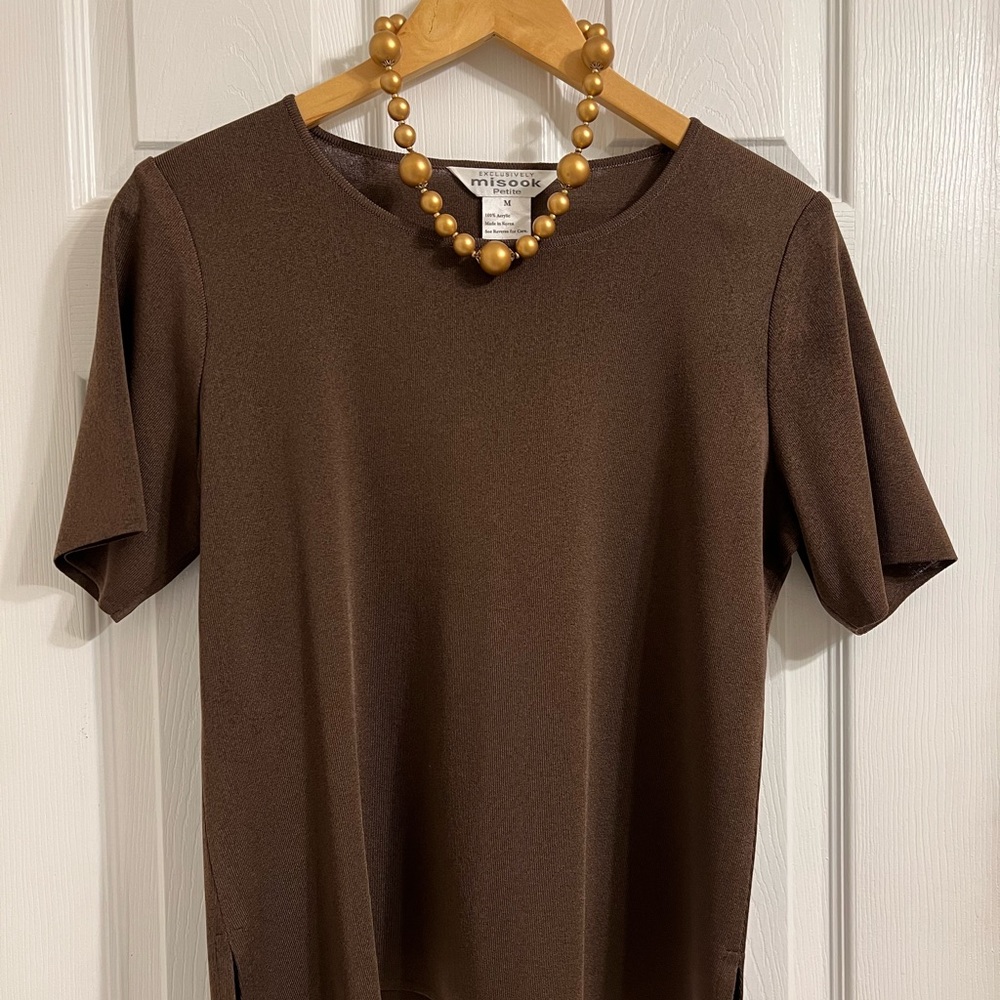Misook Brown top